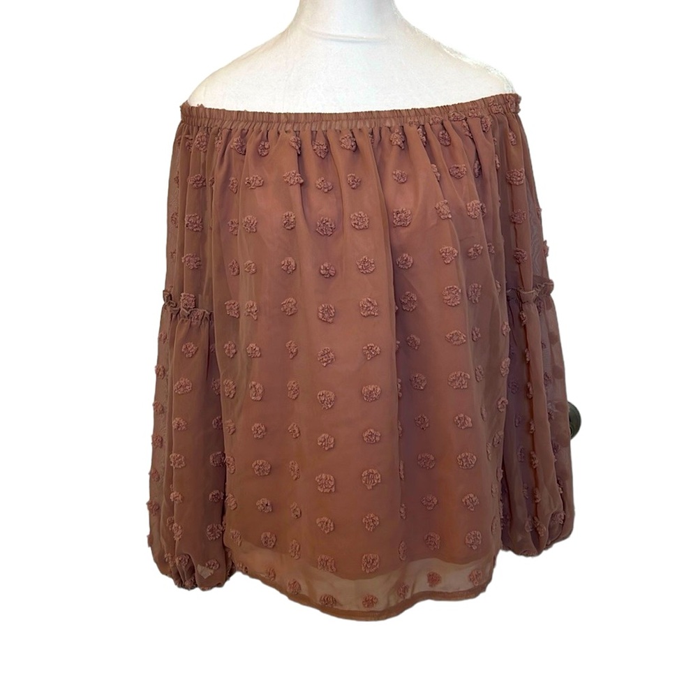 ePretty Off the Shoulder Polka Dot Blouse Size M